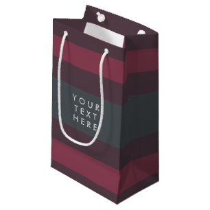 Bolsa De Regalo Pequeña Personalizado rayado de la baya y de la gasolina