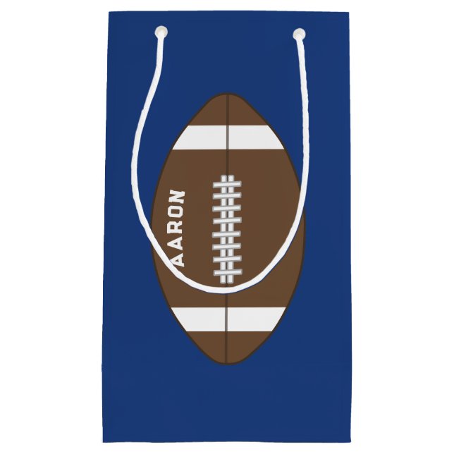 Bolsa De Regalo Pequeña Personalized Blue Football Gift Bag (Anverso)