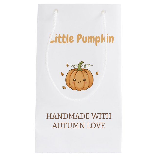 Bolsa De Regalo Pequeña Personalized Little Pumpkin Baby Blanket (Anverso)