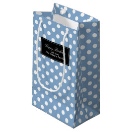 Bolsa De Regalo Pequeña Perwinkle Polka Dots Personalizados