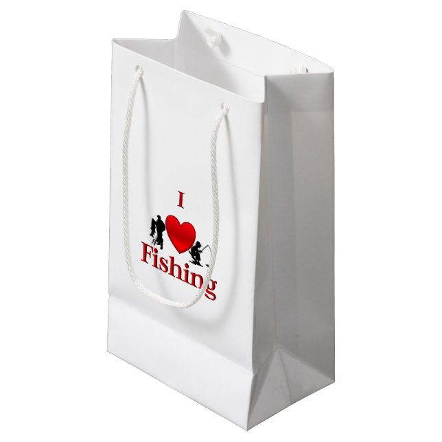 Bolsa De Regalo Pequeña Pesca de corazón (Angulo Anverso)