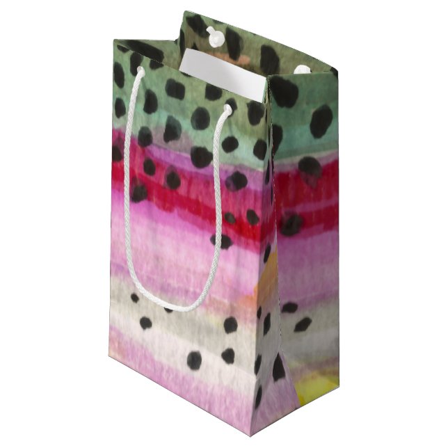 Bolsa De Regalo Pequeña Pesca de trucha arco iris (Angulo Anverso)