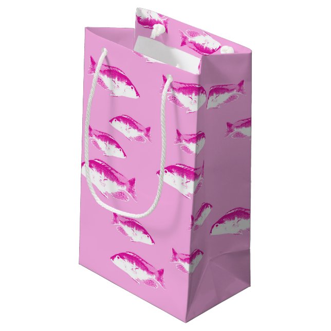 Bolsa De Regalo Pequeña Pescado rosa (Angulo reverso)