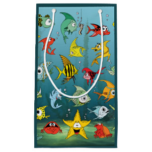 Bolsa De Regalo Pequeña Pescados 2 subacuáticos del dibujo animado