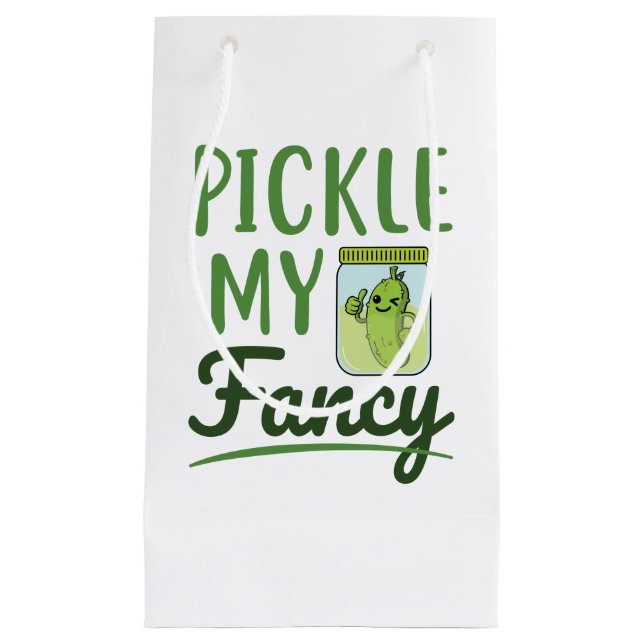 Bolsa De Regalo Pequeña Pickle My Fancy Pickles Lover Cul Green Dill Jar (Anverso)