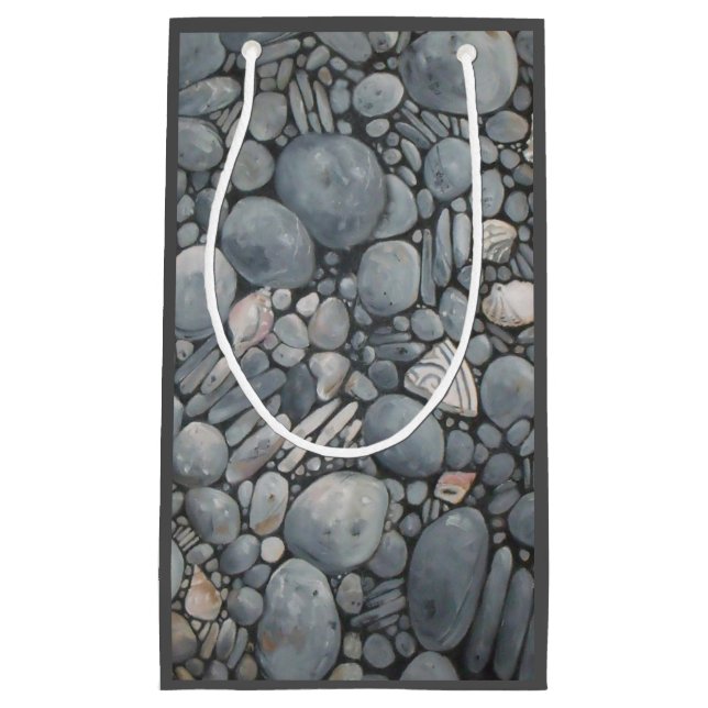Bolsa De Regalo Pequeña Piedras en la playa conchas rocas rocas Pintando a (Anverso)