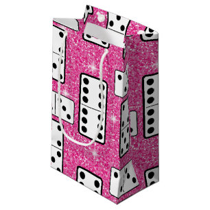 Bolsa De Regalo Pequeña Piezas de Dominó Juego de Mesa de Dominó Brillo Ro