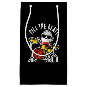 Bolsa De Regalo Pequeña Pill The Beat Funny Medicine Music Pun Dark BG