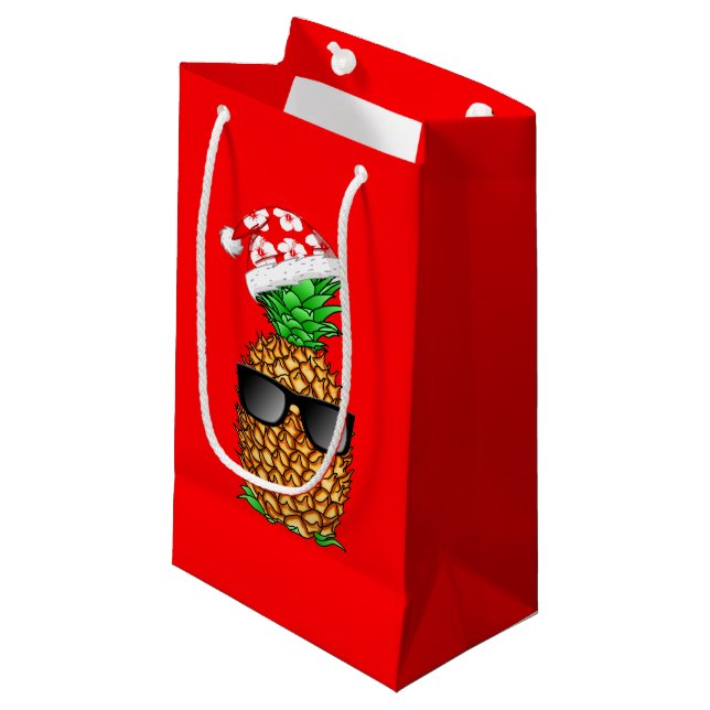 Bolsa De Regalo Pequeña Piña de Santa Claus (Angulo Anverso)