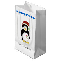 Pingüino con gorro de Santa