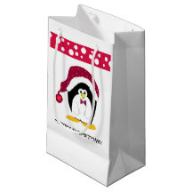 Pingüino con gorro de Santa