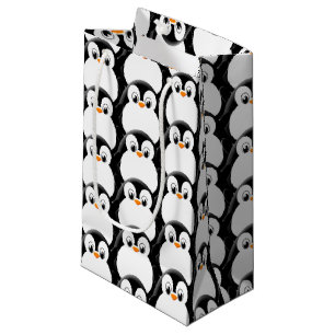 Bolsa De Regalo Pequeña Pingüino De Grasa En Todo El Patrón De Impresión