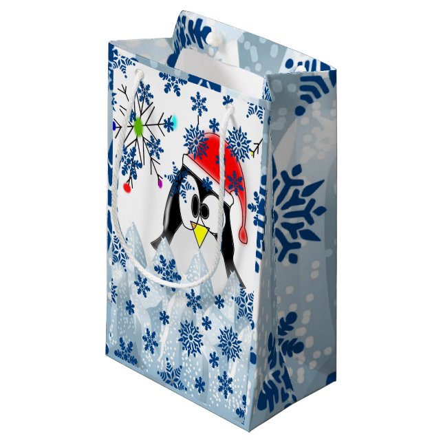 Bolsa De Regalo Pequeña Pingüino Navidades de bolsitas de regalo (Angulo Anverso)