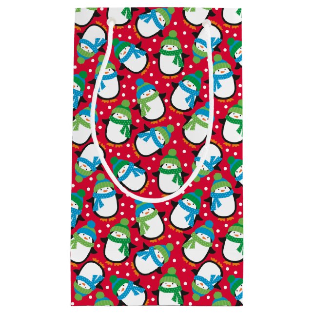 Bolsa De Regalo Pequeña Pingüinos (Anverso)