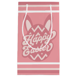 Bolsa De Regalo Pequeña Pink Happy Easter Bunny