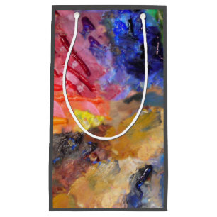 Bolsa De Regalo Pequeña Pintura colorida de la paleta del pintor artista