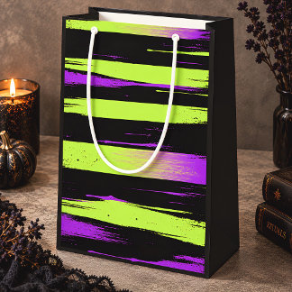 Bolsa De Regalo Pequeña Pintura de goteo verde morado ácido Grunge