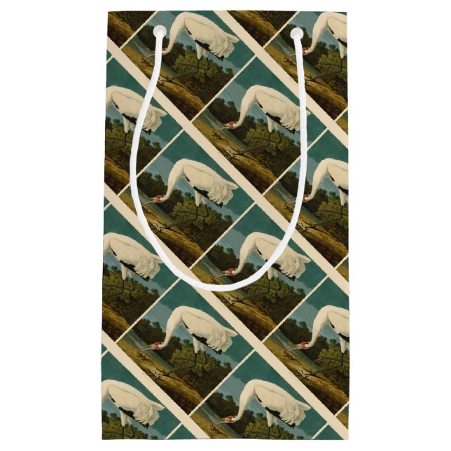 Bolsa De Regalo Pequeña Pintura de pájaro de Crane Audubon (Anverso)