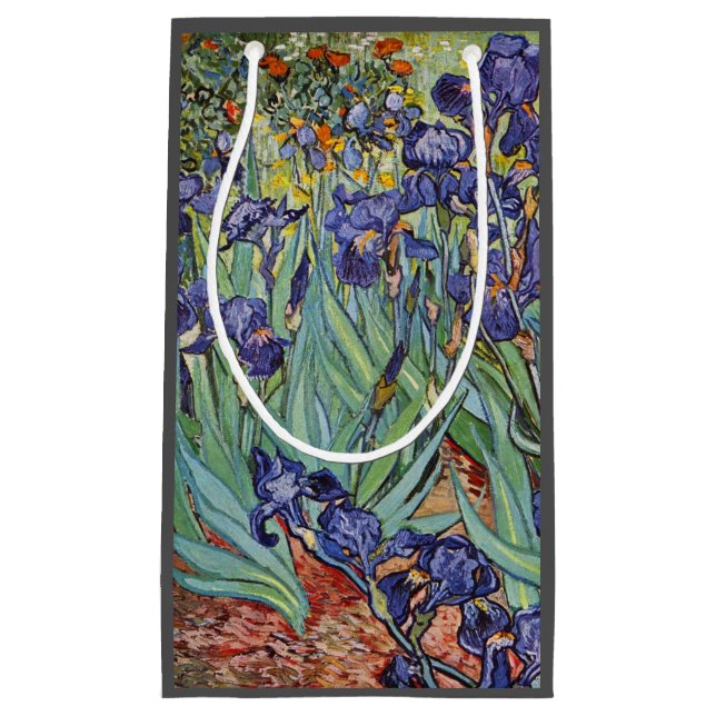 Bolsa De Regalo Pequeña Pintura impresionista de Van Gogh Irises (Anverso)