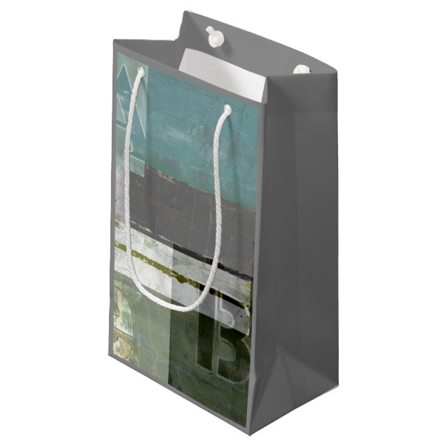 Bolsa De Regalo Pequeña Pintura moderna con letras variadas (Angulo Anverso)