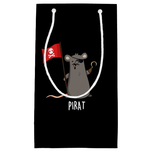 Bolsa De Regalo Pequeña Pirat Rat Pun Dark BG (Anverso)