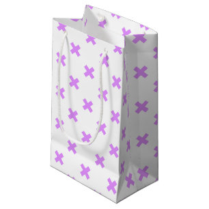 Bolsa De Regalo Pequeña Pisos cruzados de lino sobre blanco