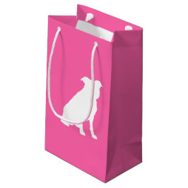 Bolsa De Regalo Pequeña Pitbull, Chica rosado de Baby Shower Bulldog Pit