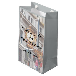 Bolsa De Regalo Pequeña Pittsburgh PA - Encuéntrame bajo el Boda del reloj