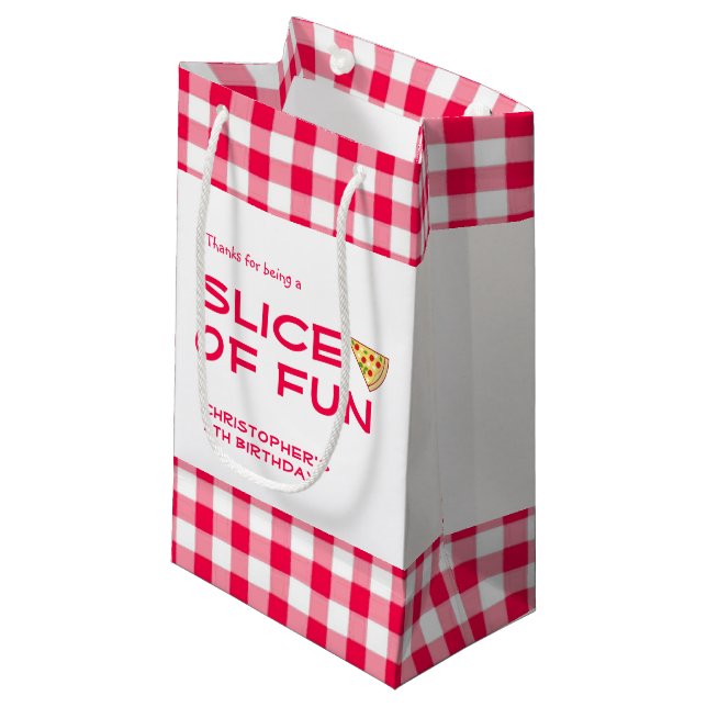 Bolsa De Regalo Pequeña Pizza Party Kids Birthday (Angulo Anverso)
