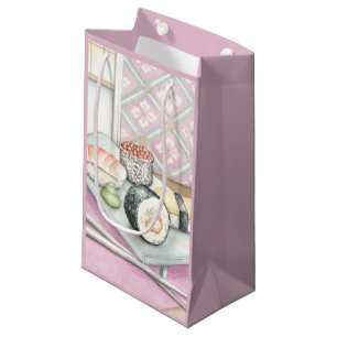 Bolsa De Regalo Pequeña Placa del sushi clasificado con los palillos