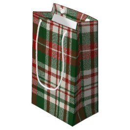 Bolsa De Regalo Pequeña Plaid de Navidad Clásico