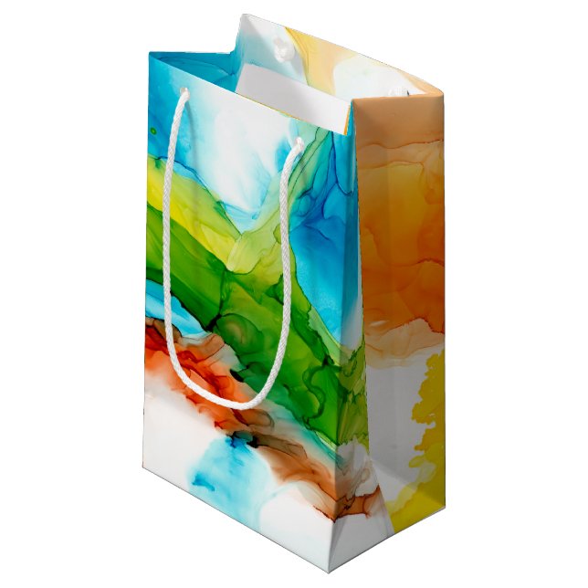 Bolsa De Regalo Pequeña Pluma primaria - acuarelas (Angulo Anverso)