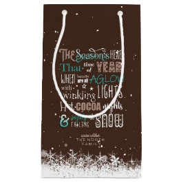 Bolsa De Regalo Pequeña Poema de Navidades de temporada ID593