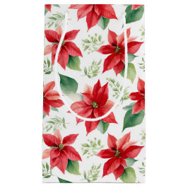 Bolsa De Regalo Pequeña Poinsettas