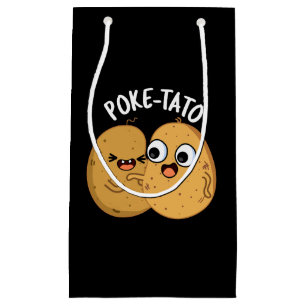 Bolsa De Regalo Pequeña Poke-tato Funny Potato Pun Dark BG