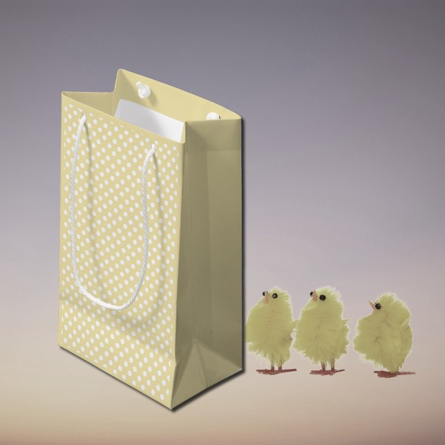 Bolsa De Regalo Pequeña polka dots in butter  yellow (Subido por el creador)