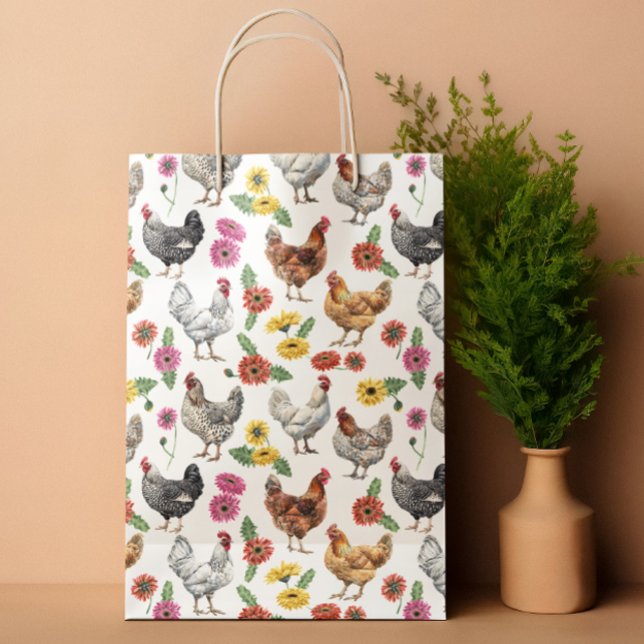 Bolsa De Regalo Pequeña Pollo y Gerber Daisies (Subido por el creador)
