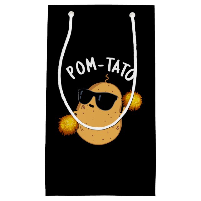 Bolsa De Regalo Pequeña Pom-tato Funny Potato Pun Dark BG (Anverso)