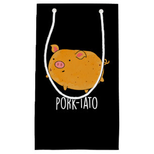 Bolsa De Regalo Pequeña Pork-tato Funny Potato Pun Dark BG
