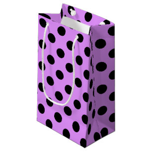 Bolsa De Regalo Pequeña Pos de polka negra en lila