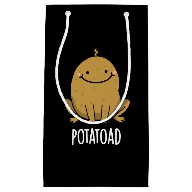 Bolsa De Regalo Pequeña Potatoad Funny Potato Toad Pun Dark BG (Anverso)