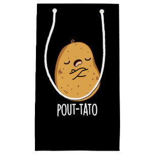 Bolsa De Regalo Pequeña Pout-tato Funny Potato Pun Dark BG