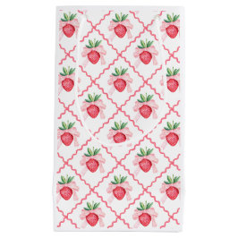 Bolsa De Regalo Pequeña Preppy Watercolor Fresas Berry Sweet