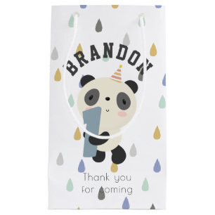 Bolsa De Regalo Pequeña Primer cumpleaños de personalizable Cute Panda