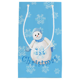 Bolsa De Regalo Pequeña Primer muñeco de nieve lindo del navidad