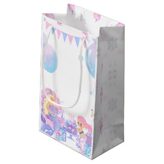 Bolsa De Regalo Pequeña Princess & Mermaid Birthday Invitation Card