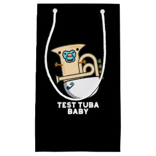 Bolsa De Regalo Pequeña Prueba Tuba Baby Funny Science Tuba Pun Dark BG
