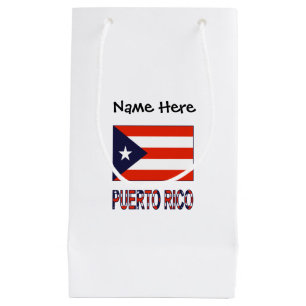 Bolsa De Regalo Pequeña Puerto Rico and Puerto Rican Flag with Your Name