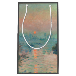 Bolsa De Regalo Pequeña Puesta de sol de Monet en el Sena Impresionismo de