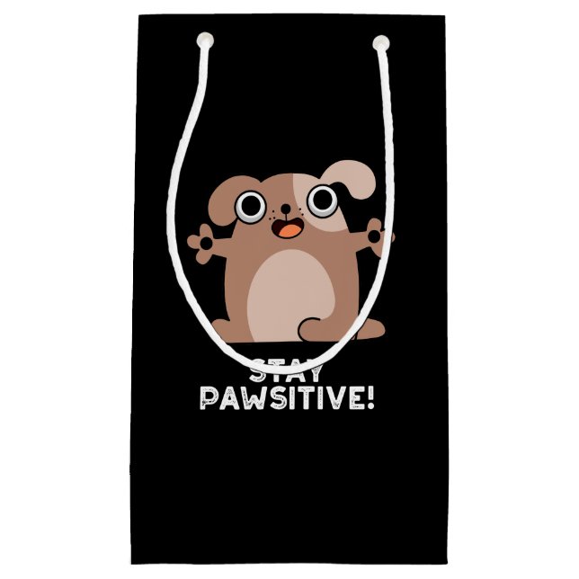 Bolsa De Regalo Pequeña Pun Perro Pun Oscuro Padyuvante Positivo (Anverso)